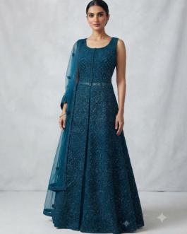 Peacock Blue Anarkali