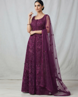 Purple Colour Anarkali