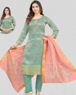 sea green Heena Style Salwar Suit with Dupatta