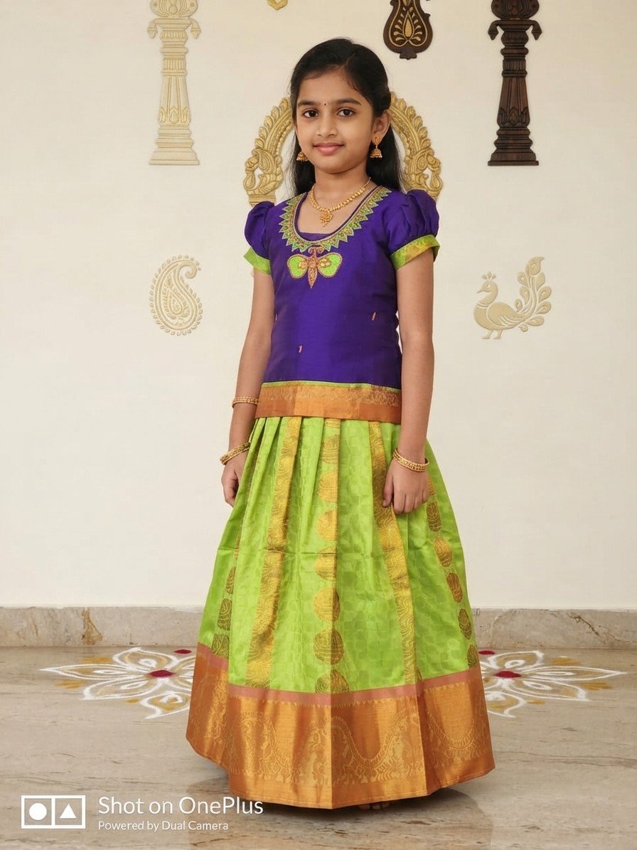 Indian kid's Pattu Pavadai