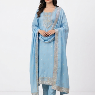 Embroidered salwar kameez suit set