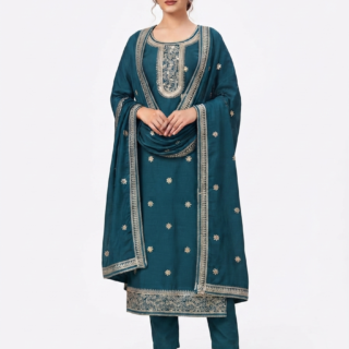 Vichitra Silk Kutra Set
