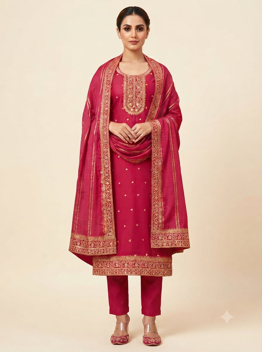 Embroidered Suit Set