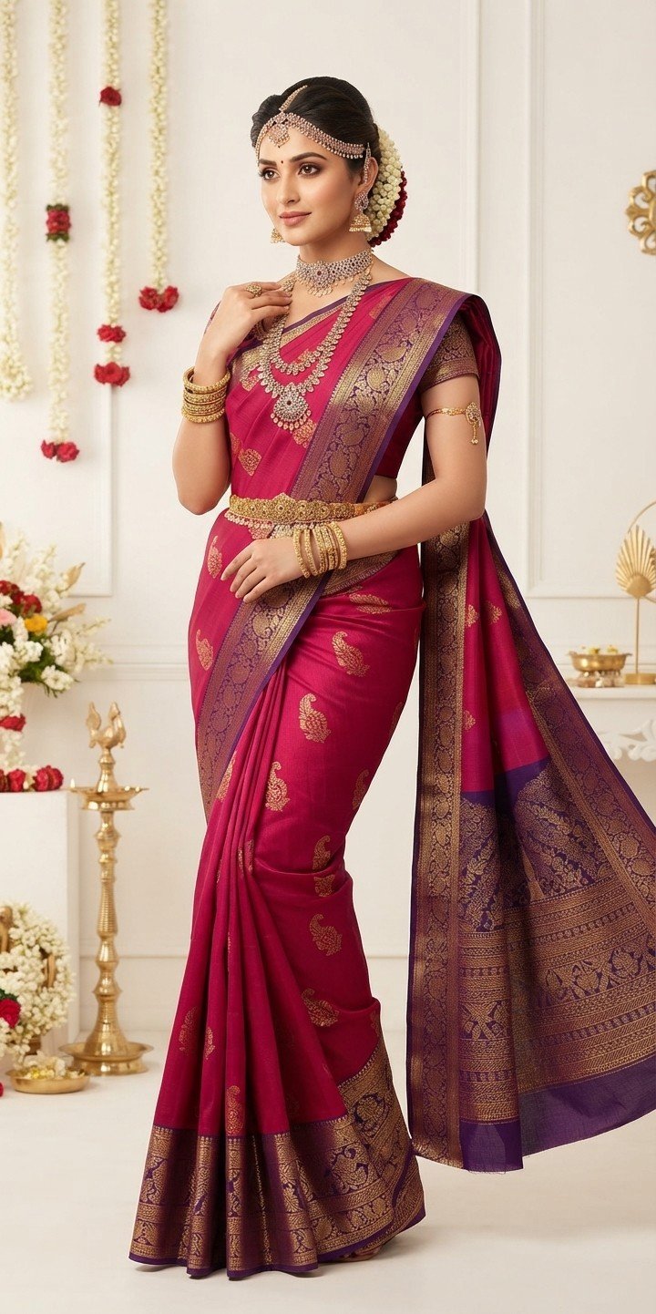 Pure Handloom Kanchipuram silk saree