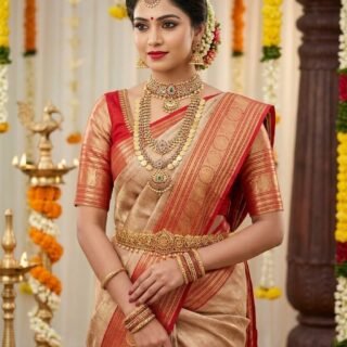 Kanchipuram Handloom Bridal Silk Saree