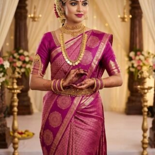 Kanchipuram Handloom Bridal Silk Saree