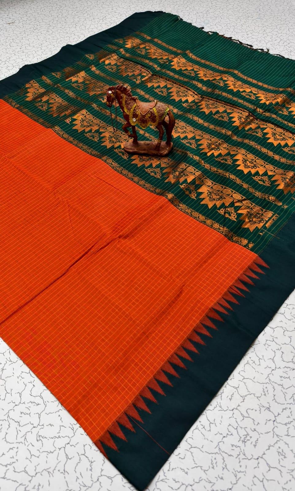 Pure Arani Cotton Sarees Checked - Image 3