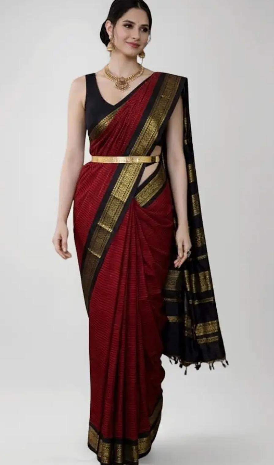 Pure Arani Cotton Sarees Checked